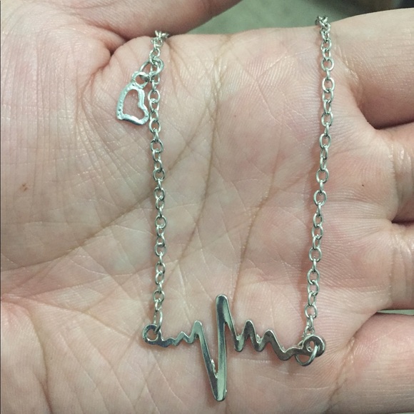 Silver Heartbeat Necklace - Picture 3 of 4